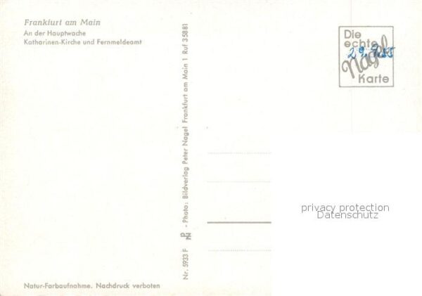 Frankfurt Main Hauptwache Katharinenkirche und Fernmel – Bild 2