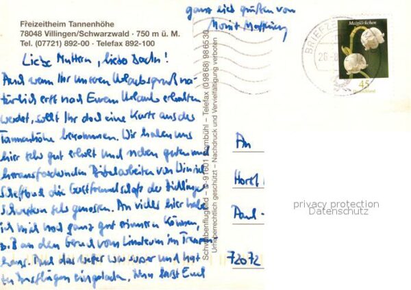 Villingen-Schwenningen Freizeitheim Tannenhöhe Schwarzwald Fli – Bild 2