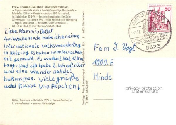 Staffelstein Thermal Solebad Bohrstelle 1975 Heilanz – Bild 2