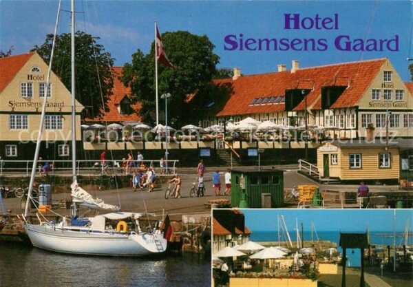Svaneke Hotel Siemsens Gaard Hafen Segelboot