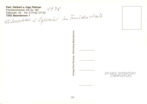 Baiersbronn Schwarzwald Gästehaus Pension Fahrner – Bild 2