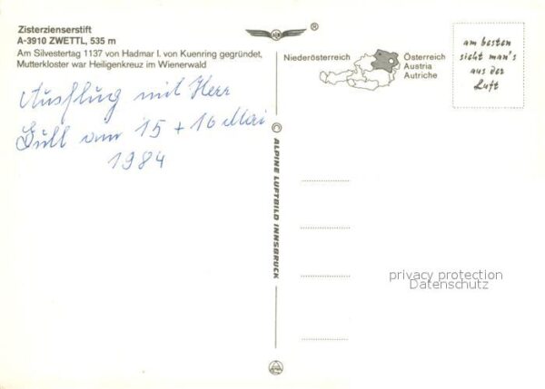 Zwettl-Niederoesterreich Zisterzienserstift Fliegeraufnahme – Bild 2