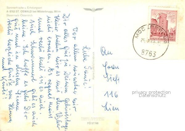Sankt Oswald-Moederbrugg Sommerfrische Erholungsort Fliegeraufna – Bild 2