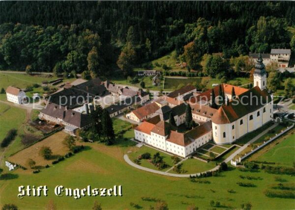 Engelhartszell Donau Oberoesterreich Stift Engelszell Fliegeraufnahme