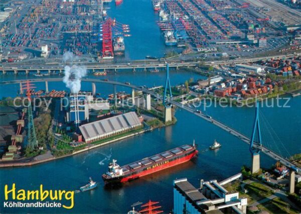Hamburg Köhlbrandbrücke Fliegeraufnahme