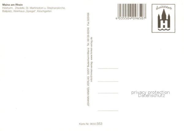 Mainz Rhein Holzturm Zitadelle Weinhaus Spiegel Bal – Bild 2