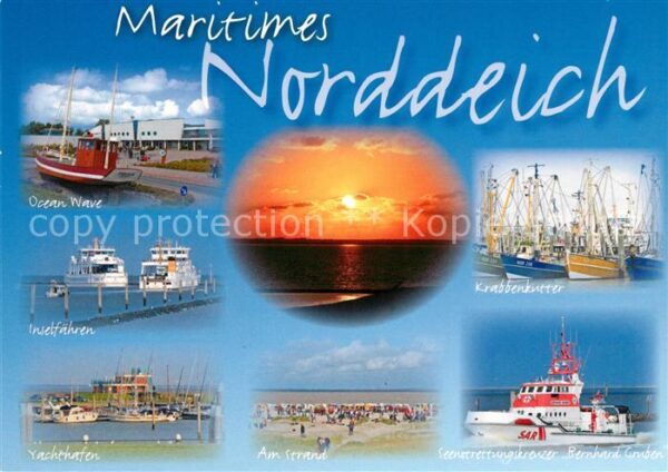Norddeich Ostfriesland Yachthafen Strand Krabbenkutter Seenotr