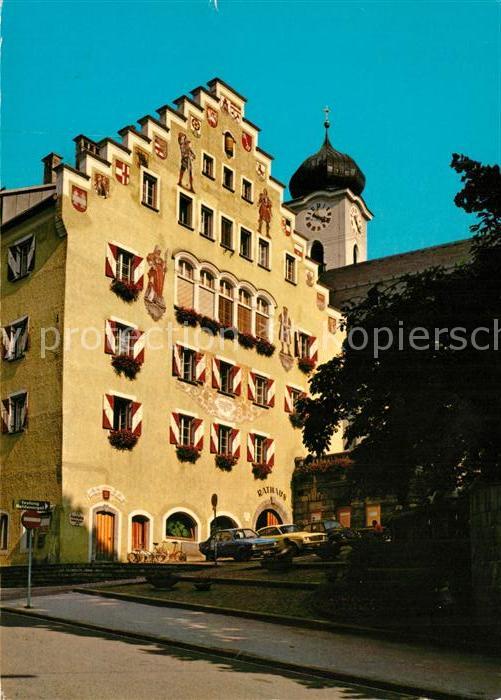 Kufstein Tirol Stadtplatz Rathaus Pfarrkirche St. Vitu