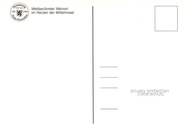 Brauneberg Weinort an der Mosel Kirchturm Weinrebe – Bild 2