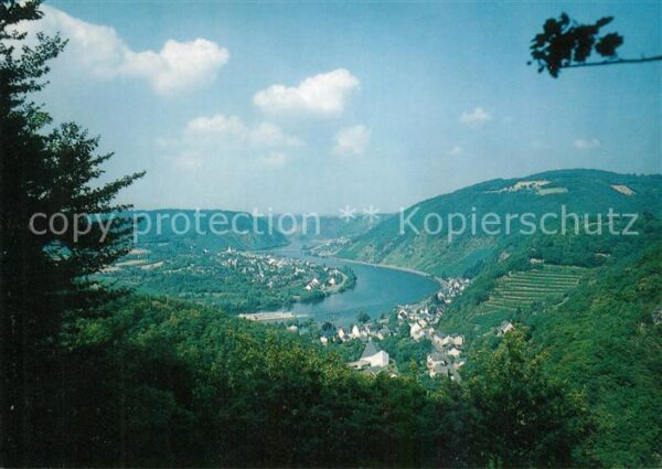Brodenbach Landschaftspanorama mit Moselschleife W