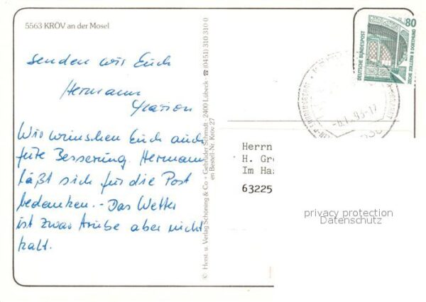 Kroev Mosel Panorama Moseltal Ortsmotive Fachwerkhä – Bild 2
