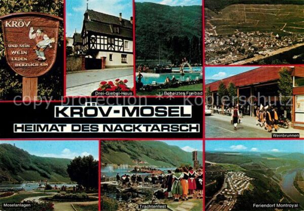 Kroev Mosel Dreigiebelhaus Fachwerkhaus Freibad Wei