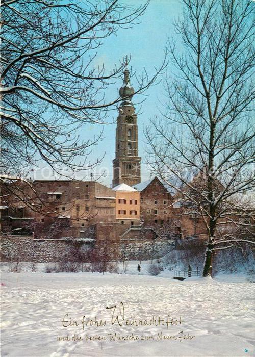 Braunau Inn Winterimpressionen Kirche Weihnachtskar