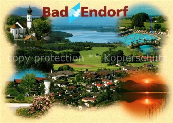Bad Endorf Heilbad am Chiemsee Fliegeraufnahme Fre