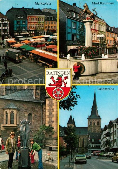 Ratingen Marktplatz Marktbrunnen Grütstrasse Dum