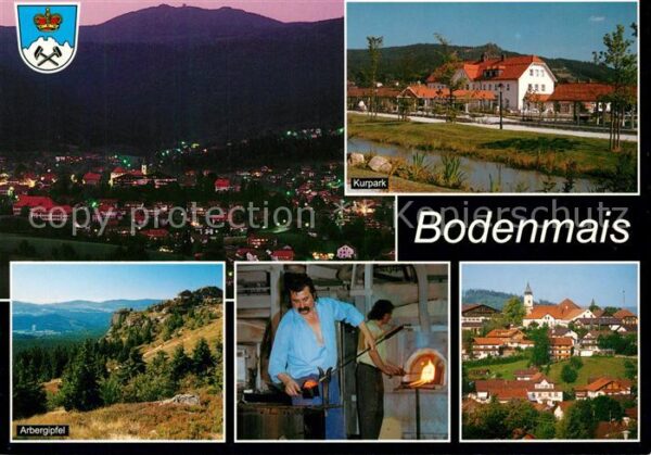 Bodenmais Stadtpanorama bei Nacht Kurpark Arbergi