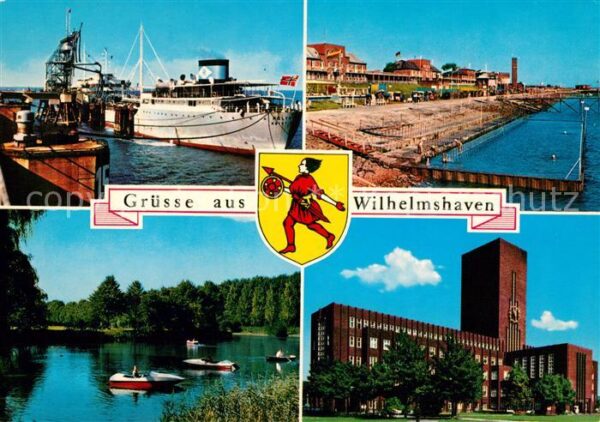 Wilhelmshaven Hafen Dampfer Strandbad See Rathaus Wap