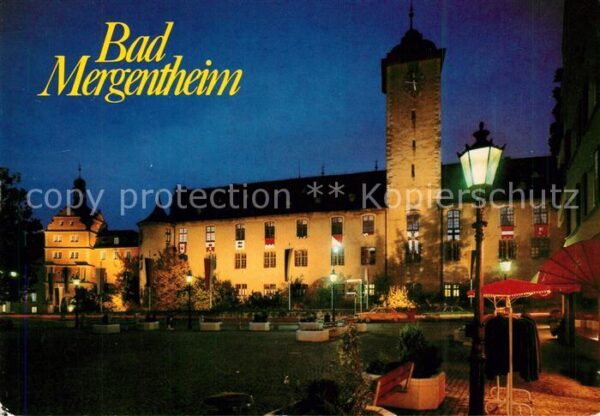 Bad Mergentheim Deutschordensritterschloss Nachtaufnahm
