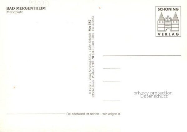 Bad Mergentheim Marktplatz Laterne Rathaus – Bild 2