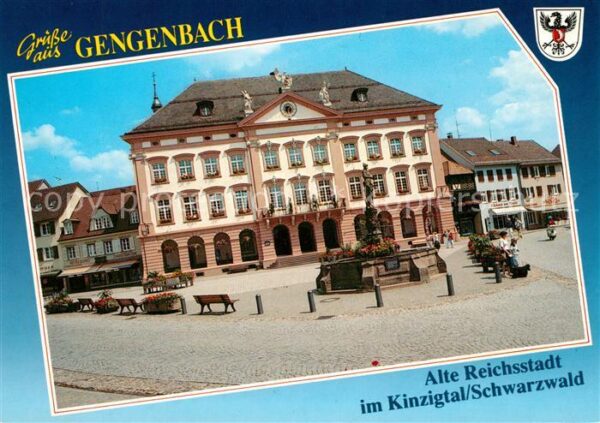 Gengenbach Marktplatz Marktbrunnen Rathaus Alte Re