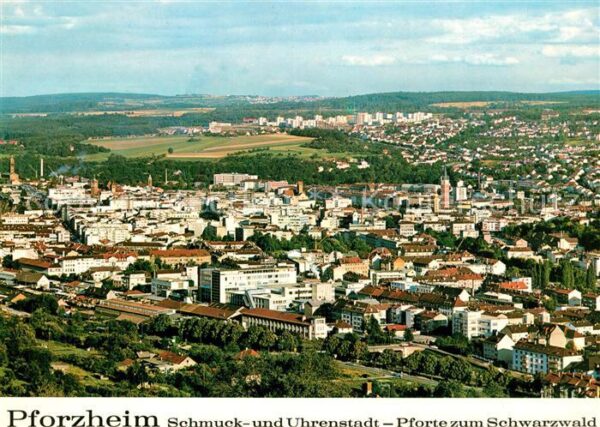 Pforzheim Panorama Blick vom Wallberg Innenstadt