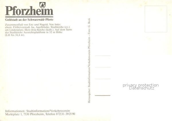 Pforzheim Zusammenfluss von Enz und Nagold Kirche – Bild 2