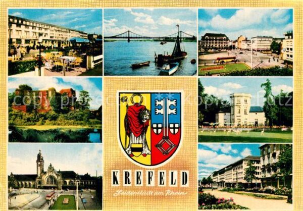 Krefeld Teilansichten Seidenstadt am Rhein Wapp