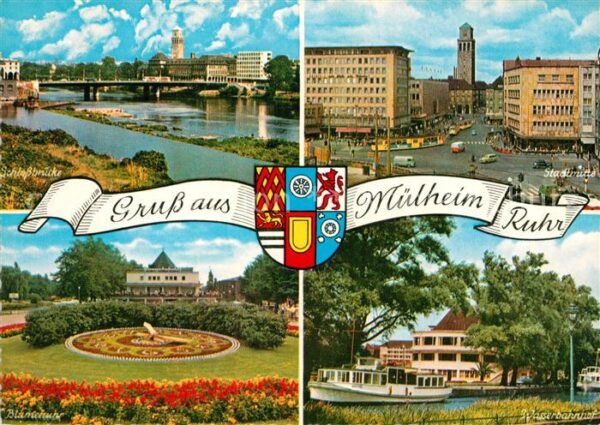 Muelheim Ruhr Schlossbrücke Stadtmitte Kirche Blumenu