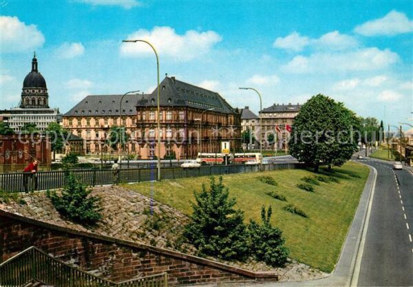Mainz Rhein Kurfürstliches Schloss und Christuskirc