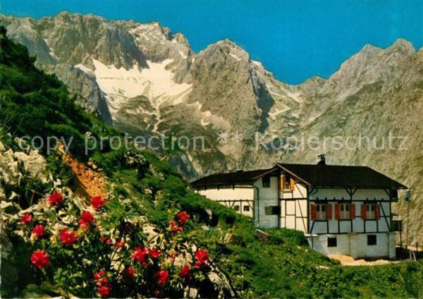 Garmisch-Partenkirchen Knappenhäuser im Höllental gegen Zugspi