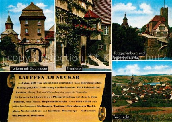 Lauffen Neckar Torturm Stadtmauer Erkerhaus Pfalzgrafe