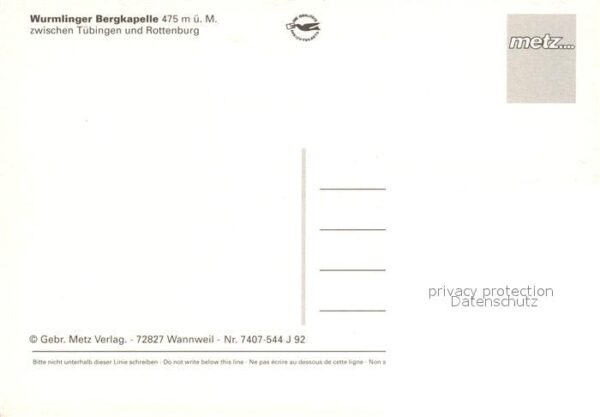 Wurmlingen Rottenburg Wurmlinger Kapelle Chronik Panorama – Bild 2
