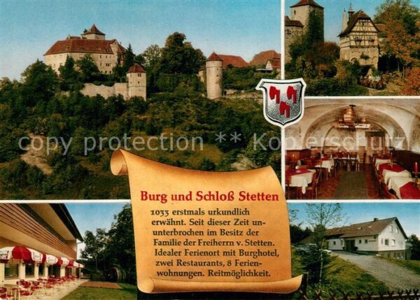 Kuenzelsau Schloss und Burg Stetten Restaurant Chr