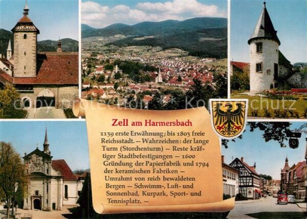 Zell Harmersbach Altstadt Tor Kirche Turm Fachwerkhäuser