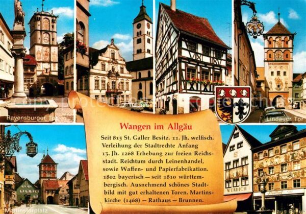 Wangen Allgaeu Ravensburger Tor Rathaus Lindauer Tor H