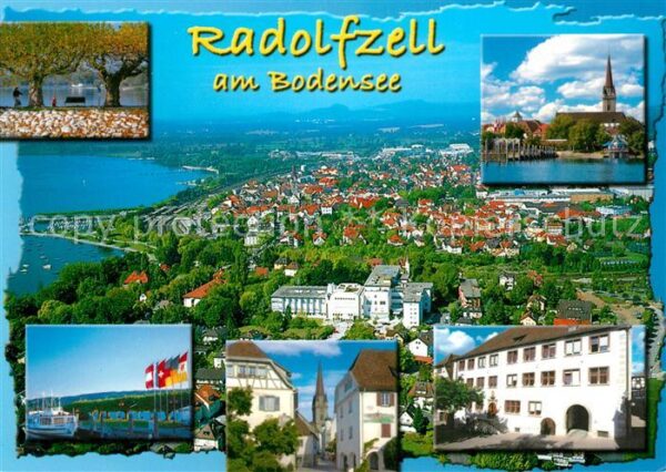 Radolfzell Bodensee Teilansichten Hafen Promenade Kirche Fl