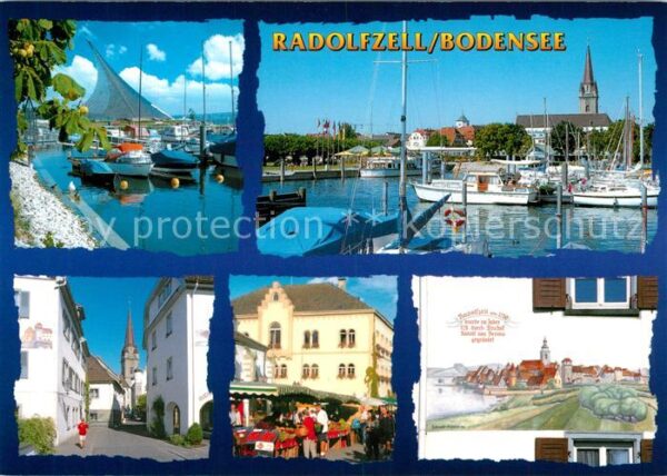 Radolfzell Bodensee Hafen Markt Gasse Münster Stadt um 1750
