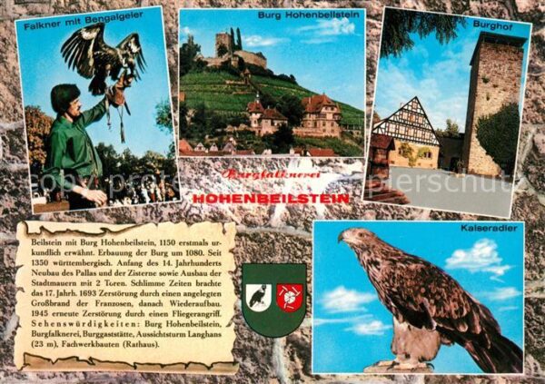 Beilstein Wuerttemberg Burg Hohenbeilstein Burghof Falkner Kal