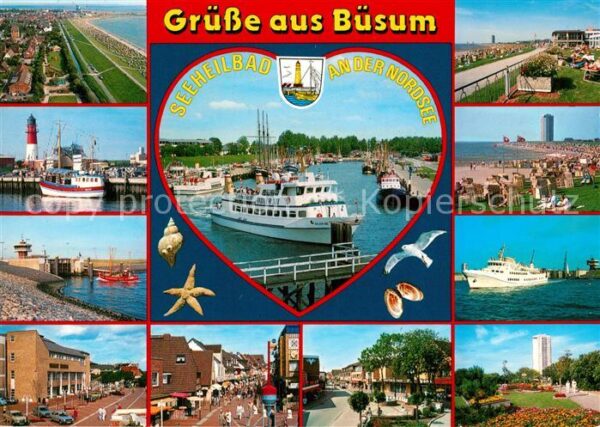 Buesum Nordseebad Roler VII Fliegeraufnahme Strand
