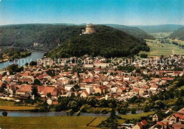 Kelheim Fliegeraufnahme Altmühl Befreiungshalle