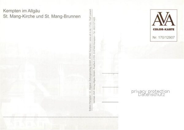 Kempten Allgaeu Sankt Mang Kirche Sankt Mang Brunnen – Bild 2