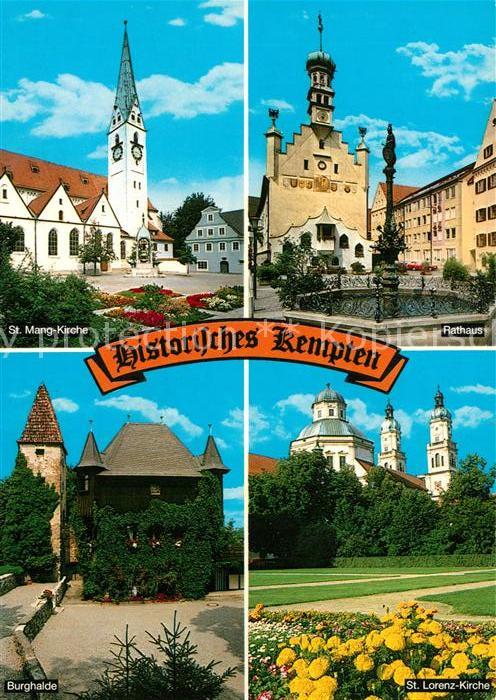 Kempten Allgaeu Sankt Mang Kirche Rathaus Burghalde Lor