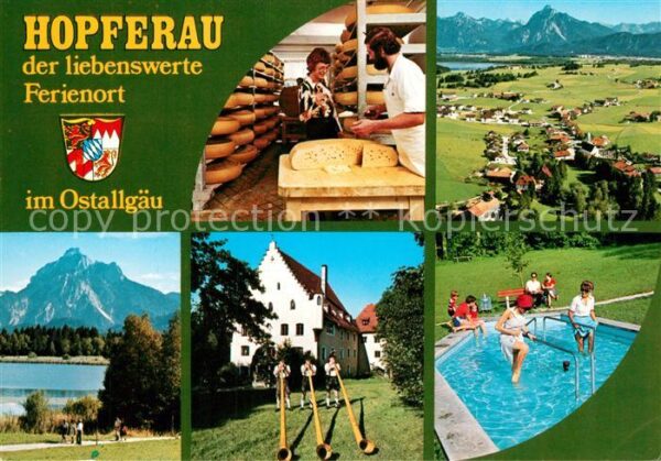 Hopferau Panorama Alphornbläser Kneipp Tretbecke