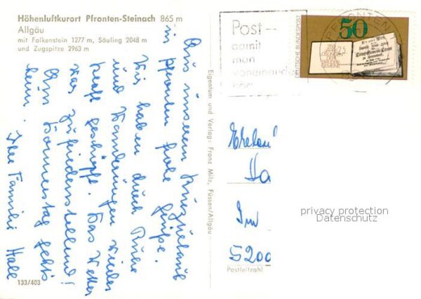 Steinach Pfronten Zugspitze Säuling Falkenstein – Bild 2