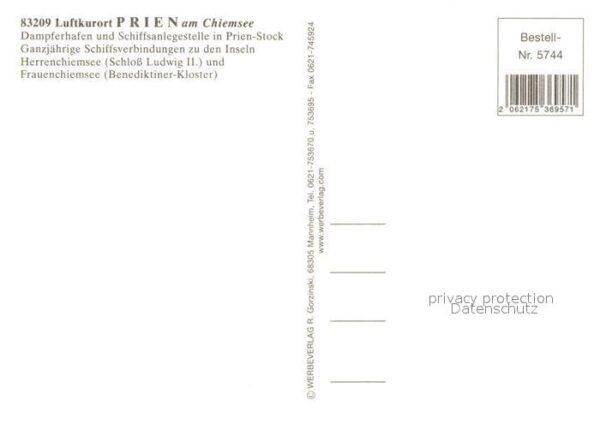 Prien Chiemsee Dampfer Kirche Eisenbahn – Bild 2