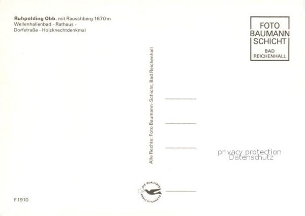Ruhpolding Schwimmbad Rathaus Holzknecht Denkmal W – Bild 2