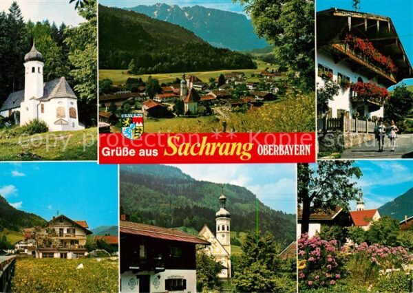 Sachrang Chiemgau Kirche Panorama Bauernhaus
