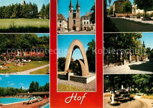 Hof Saale Schwimmbad Stadttor Denkmäler