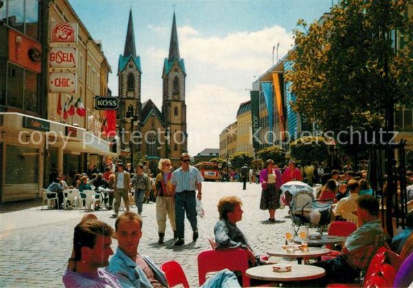 Hof Saale Fußgängerzone Altstadt Kirche