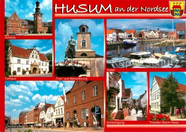 Husum Nordfriesland Schloss Storm Haus Tine Marienkirche To